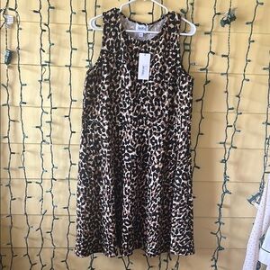 Leopard Print Sleeveless Dress